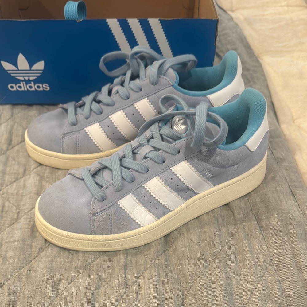 Adidas Blue and White Sneakers